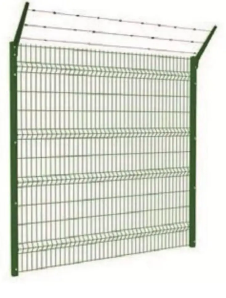 Panel de malla electrosoldada con poste y brazo superior